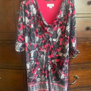 Jessica Simpson Floral Dress - Black, White, Pink